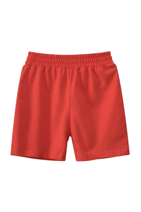 Kids Clothes Solid Color Elastic Waist Shorts Boys Girls Summer Cotton Loose Short Pants 1-9 Years