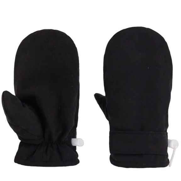 MeetoTime Kids Gloves Solid Color Winter Warm Thickened Double-layer Fleece Outdoor Gloves for Boys Girls 0-5 Years