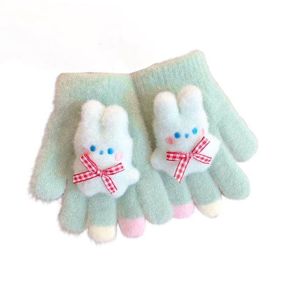 MeetoTime Kids Gloves Winter Fleece-Lined Thick Warmth Outdoor Full Finger Gloves for Boys Girls 3-6 Years