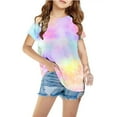 thumbnail image 1 of MeetoTime Kids Short Sleeve T-Shirt Tie-dye Printed Summer Casual Top Tee for Baby Boys Girls 3-14 Years, 1 of 3