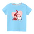 thumbnail image 1 of MeetoTime Kids Short Sleeve Tops Casual Loose Cotton T-Shirt for Boys Girls Valentine's Day Printed 3-10 Years, 1 of 6