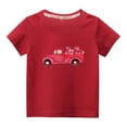 thumbnail image 1 of MeetoTime Kids Valentine's Day Printed Short Sleeve Tops Funny Graphic Cotton T-Shirt for Boys Girls, 1 of 6