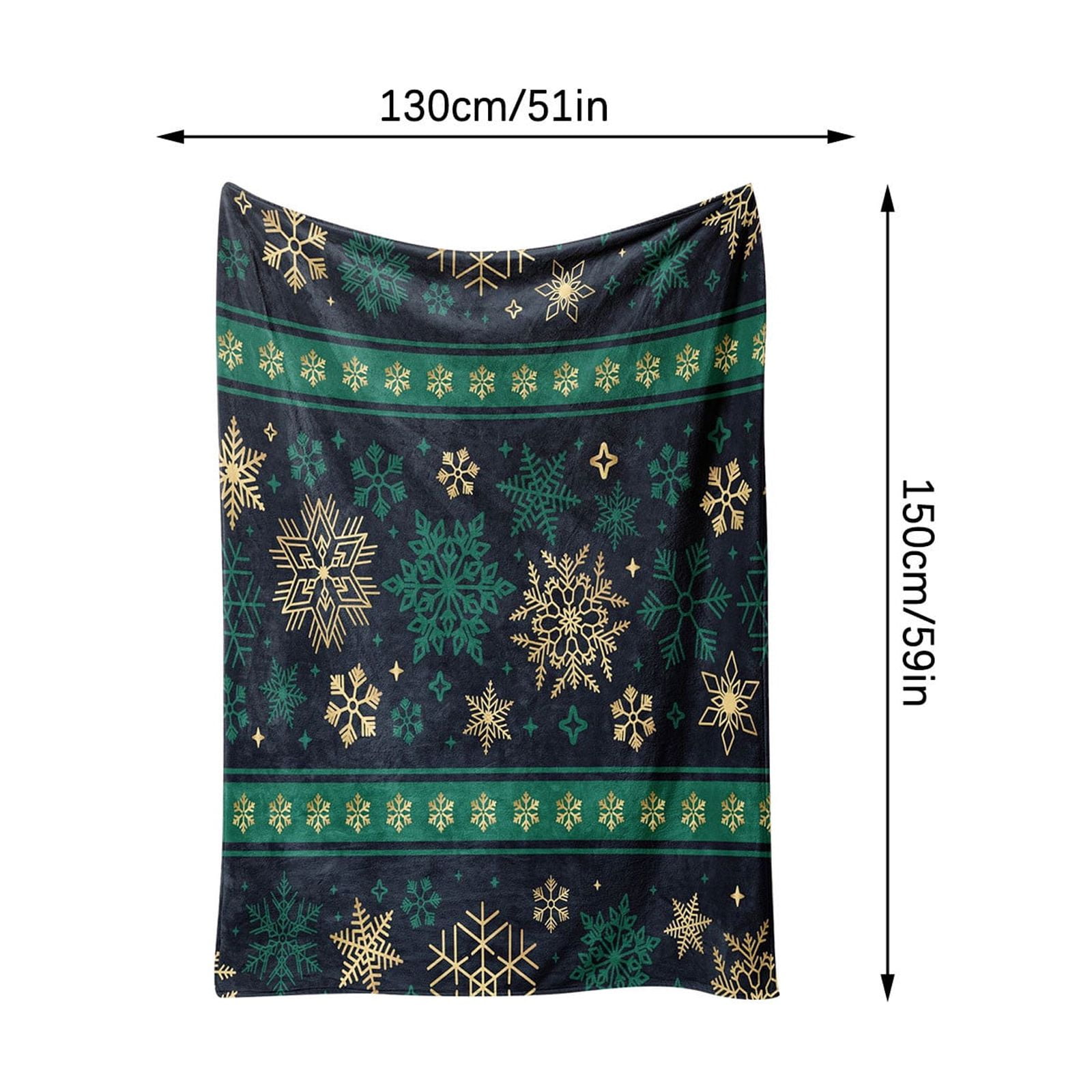 MeetoTime Merry Christmas Flannel Printed Blanket Fleece Blanket Plush
