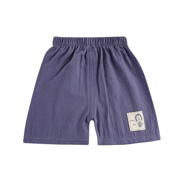 MeetoTime Toddler Baby Clothes Solid Color Elastic Waist Shorts Boys Girls Summer Cotton Linen Short Pants 1-6 Years