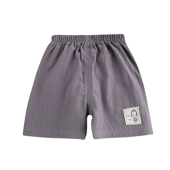 MeetoTime Toddler Baby Clothes Solid Color Elastic Waist Shorts Boys Girls Summer Cotton Linen Short Pants 1-6 Years