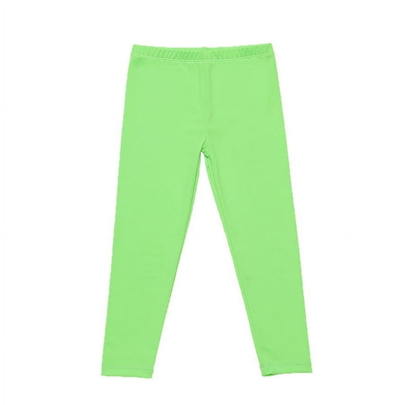 MeetoTime Toddler Girls Comfortable Leggings 3-12 Years Solid Color Elastic Waist Breathability Long Pants Kids Clothes