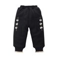 thumbnail image 1 of MeetoTime Toddler Girls Winter Cotton Pants Baby Elastic Waist Solid Color Cinch Bottom Sweatpants Suitable for 1-7 Years, 1 of 3
