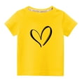 thumbnail image 1 of MeetoTime Toddler Kids Boys Girls Cotton T-shirt Cute Round Neck Valentine's Day Printed Tee Short Sleeve Tops, 1 of 4