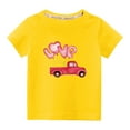 thumbnail image 1 of MeetoTime Valentine's Day Printed Kids Short Sleeve Tops Casual Cotton T-Shirt for Boys Girls Summer Clothes, 1 of 6