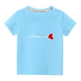 thumbnail image 1 of MeetoTime Valentine's Day Printed Kids Short Sleeve Tops Round Neck Cotton T-Shirt for Boys Girls Summer Clothes 3-10 Years, 1 of 6