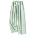 thumbnail image 1 of MeetoTime Women's Checkered Printed Pants Elastic Waist Wide Leg Pants Spring Fall Drooping Drawstring Flowy Trousers, 1 of 3
