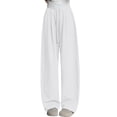 thumbnail image 1 of MeetoTime Women's High Waist Hanging Leg Straight Pants Summer Thin Solid Color Sports Pants Gym Running Drying Pants, 1 of 7