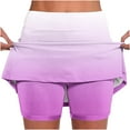 thumbnail image 1 of MeetoTime Womens Skirts Shorts Mid Wiast Sports Stretchy Training Shorts Gradient Color Tennis Skirts Pants, 1 of 5