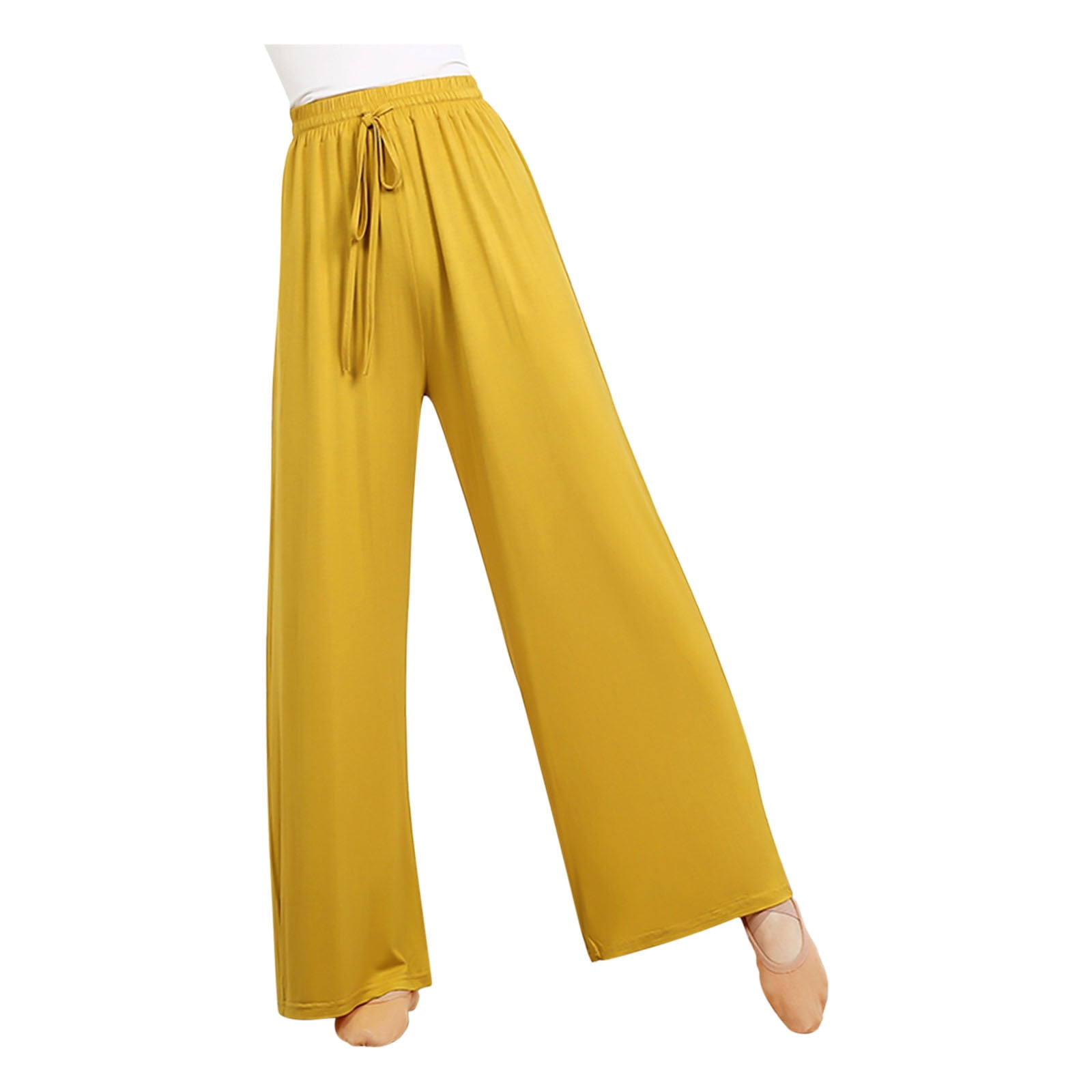 MeetoTime Womens Wide Leg Sweatpants Loose Casual Elastic High Waist