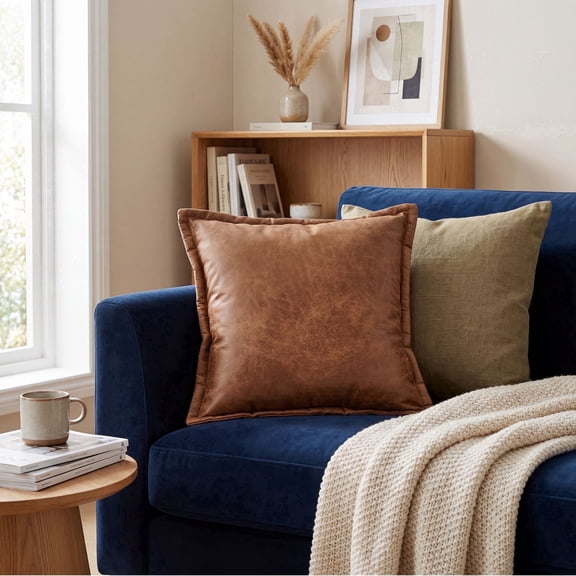 Meeyar Sectional Sofa Cushion Fit Sofa for Living Room, Just 1PC Brown Pillow