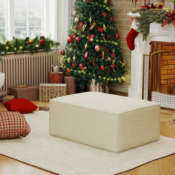 Meeyar Boneless Cloud Couch Modular Sectional Sofa, Deep Seat No Assembly Foam Couches for Living Room, Beige 1PC