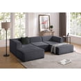 thumbnail image 1 of Meeyar Boneless Cloud Couch Modular Sectional Sofa, U Shaped with Chaise No Assembly Foam Couches for Living Room, Gray 5PCS, 1 of 9