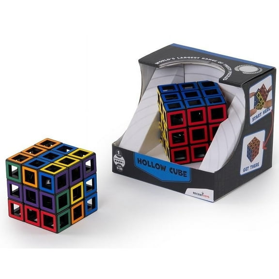 Meffert's Hollow Cube - The Original 3x3 Transparent Cube Brainteaser Puzzle from Recent Toys - Travel Friendly Fun for Ages 9 to Adult
