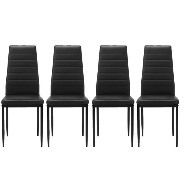 Mefine Black Chair for Bedroom,Dining Chairs Set of 4 Kitchen Room Chairs Easy Assembly