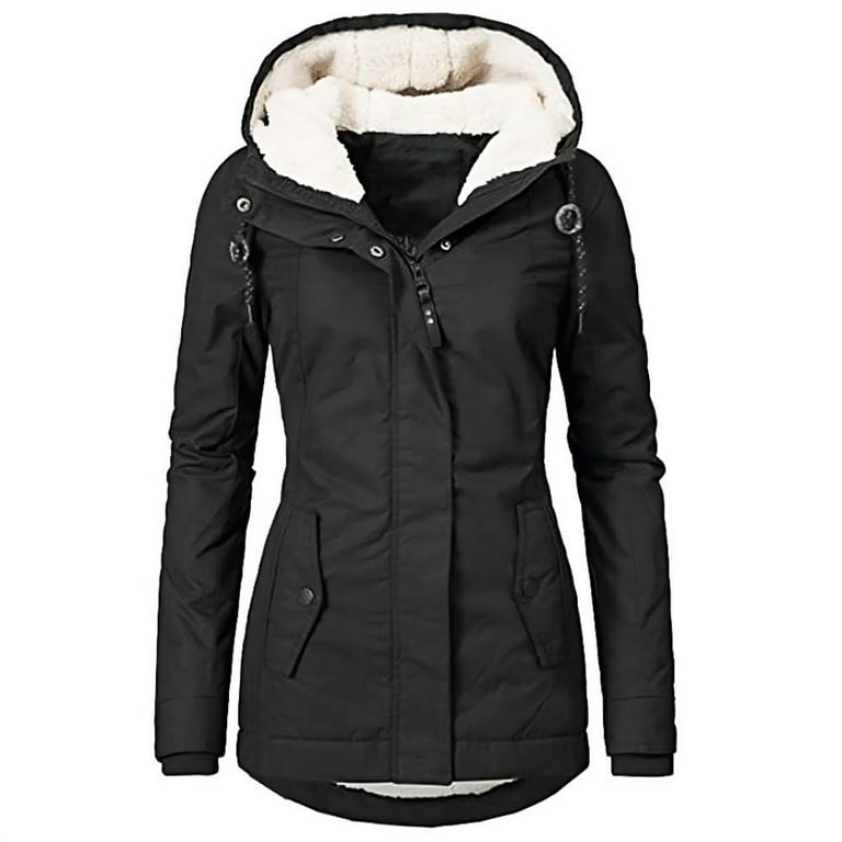 Mefine Winter Coats for Women Winter Jackets Waterpoof Windproof Warm 3 In 1 Loose Casual Hoodie Womens Jacket