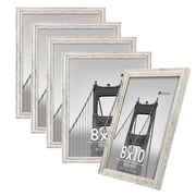 Meframe 5PACK 8x10 Line Picture Frame for Hanging or Tabletop Display 8x10 Photo, White