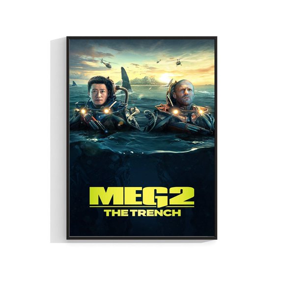 Meg 2 The Trench Movie Poster, Cinema Film Wall Art