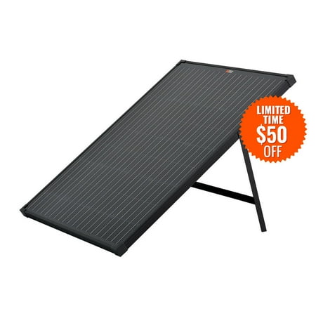 Mega 100 Watt Portable Solar Panel Black