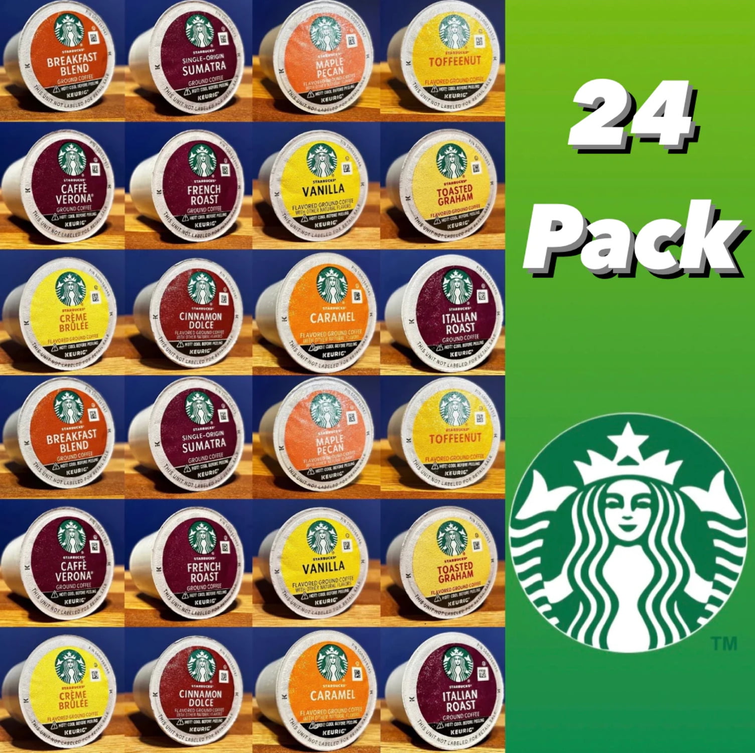 Mega 24Pack Starbucks KCup Sampler, 2 Each of 12 Different Flavors