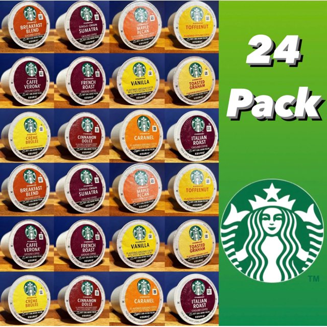 Mega 24Pack Starbucks KCup Sampler, 2 Each of 12 Different Flavors