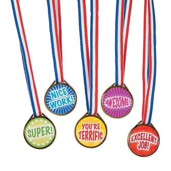 Mega Assorted Award Medals - Stationery - 50 Pieces
