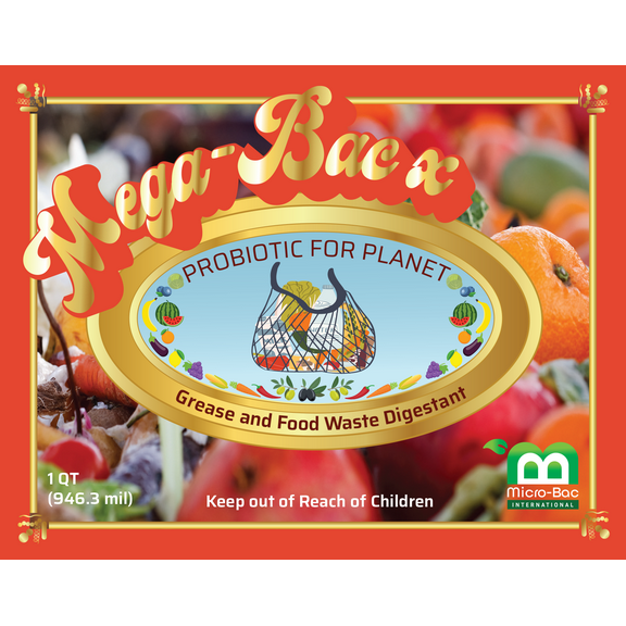 Mega-Bac X Bacteria Grease Trap & Septic Treatment - Better Than Enzymes - Concentrated Liquid - EASY TREATMENT