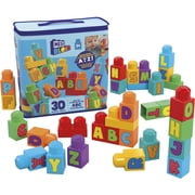 MEGA BLOKS ABC Building Bag, 30 Piece Toddler Buiding Toy Set