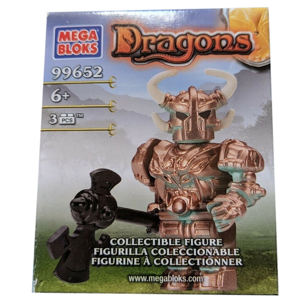 Mega Bloks Dragons Collectible Figure KNIGHT with Axe 3 Pieces