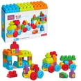 thumbnail image 1 of Mega Bloks First Builders 1-2-3 Learning Train with Big Building Blocks, Building Toys for Toddlers (50 Pieces), 1 of 6