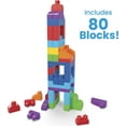 thumbnail image 1 of Mega Bloks First Builders Big Building Bag with Big Building Blocks, Building Toys for Toddlers (80 Pieces) - Blue Bag, 3-5 years, 1 of 6