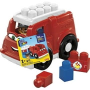 Mega Bloks First Builders Freddy Firetruck with Big Building Blocks, Building Toys for Toddlers (6 Pieces)