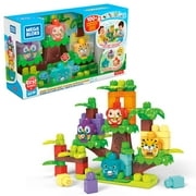 Mega Bloks First Builders Jungle Treehouse Band with Big Building Blocks, Building Toys for Toddlers 60 Pieces