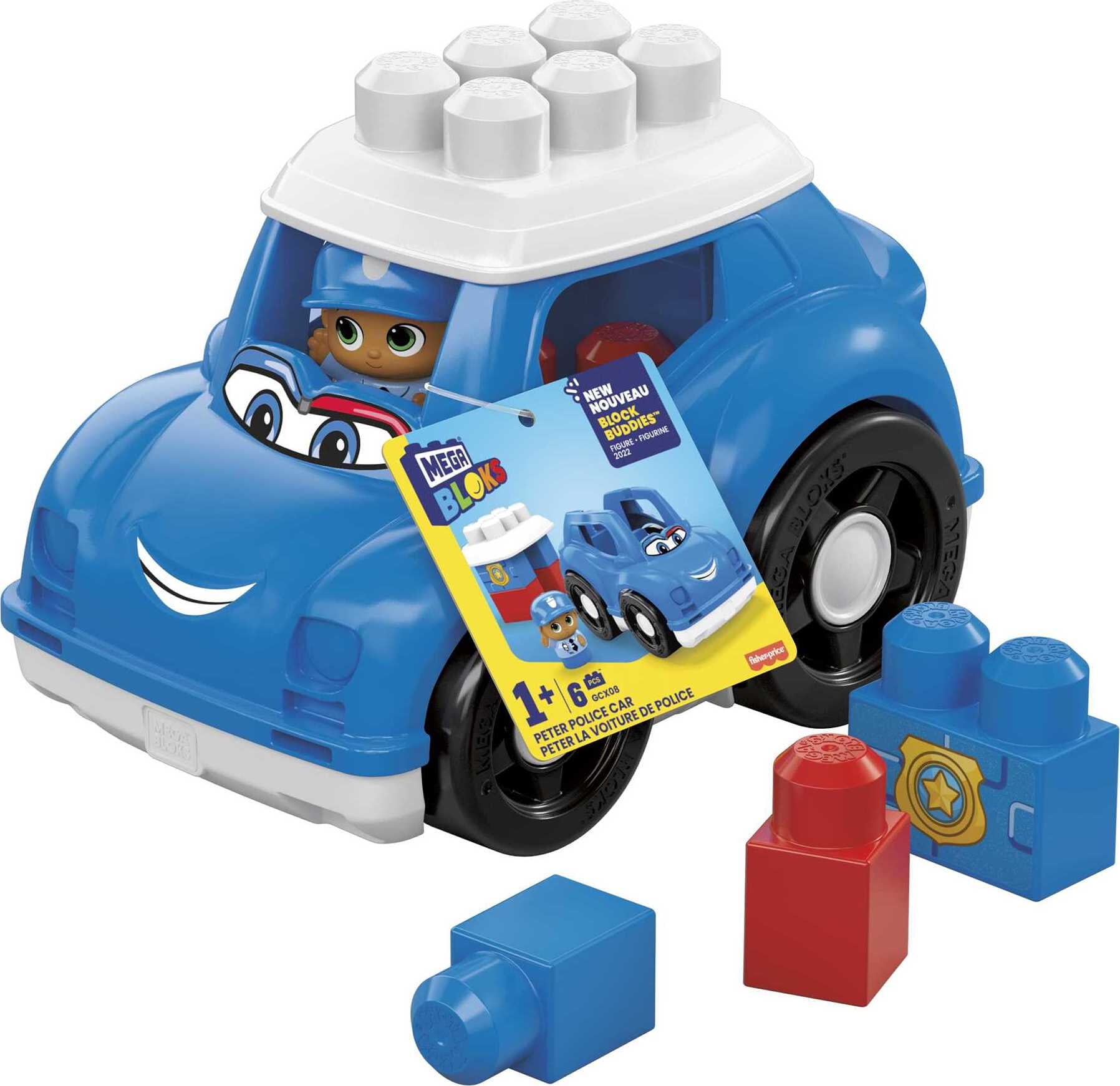 Mega Bloks First Builders Peter Police Car with Big Building