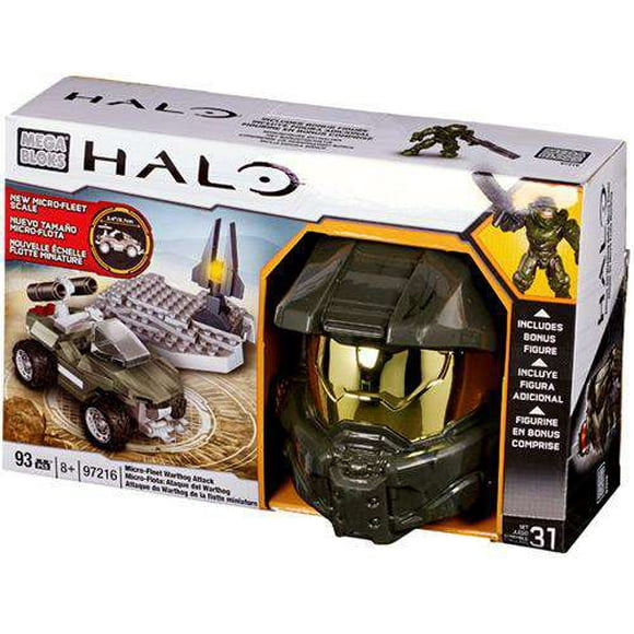 Mega Bloks Halo Micro-Fleet Helmet Warthog Attack Set