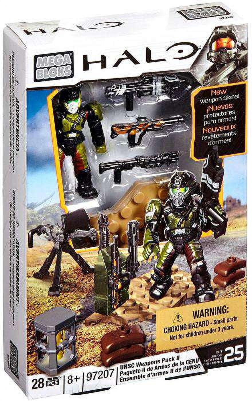 Lotto 10 Action Figure Mega Construx Halo UNSC – Armi E Stick – Quasi Nuove (99.9%)