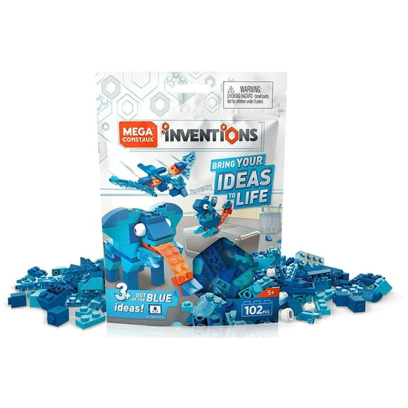 Mega Bloks Inventions Mega Construx Blue Brick Building Set