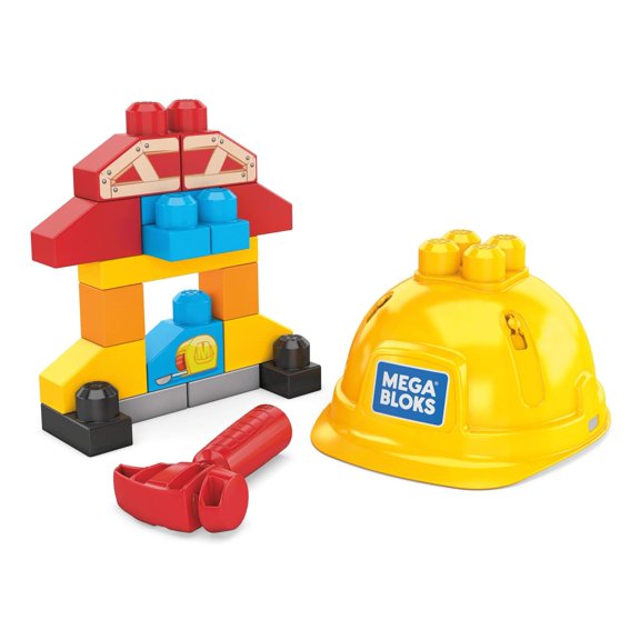 Mega Bloks Lil Building Toolkit Preschool Building Set with Hammer