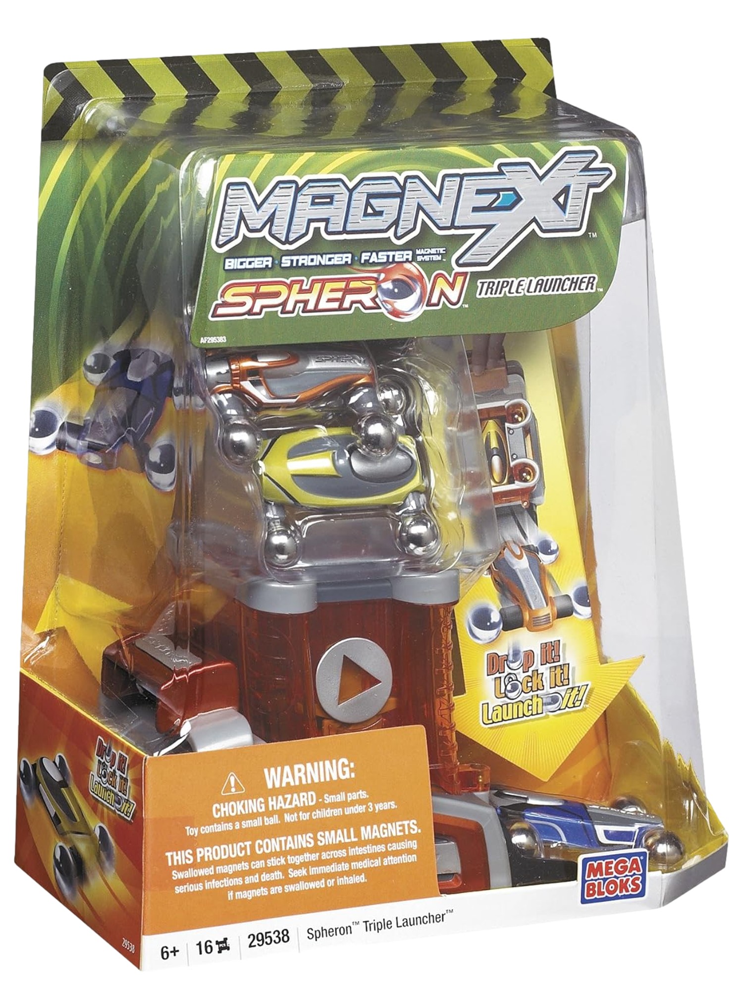 Mega Bloks Magnext Spheron Triple Launcher & Cars Set - image 1 of 3