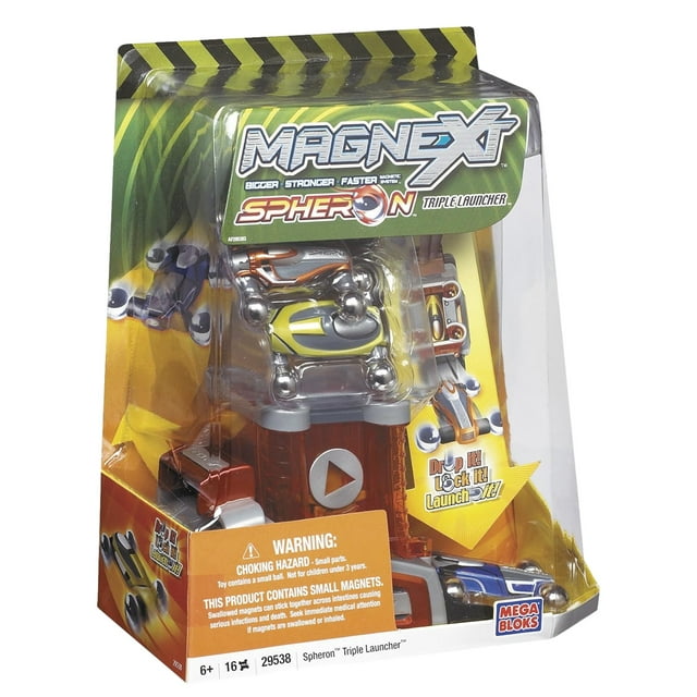 Mega Bloks Magnext Spheron Triple Launcher & Cars Set