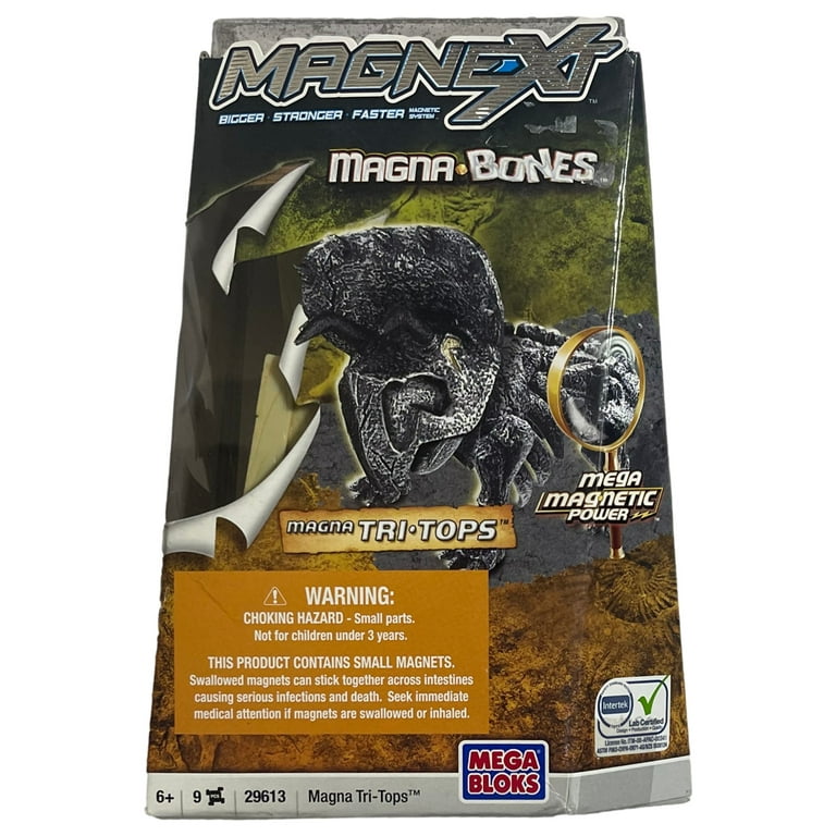 Mega Bloks Magnext Triceratops Magna Bones Tri-tops in Crate Set