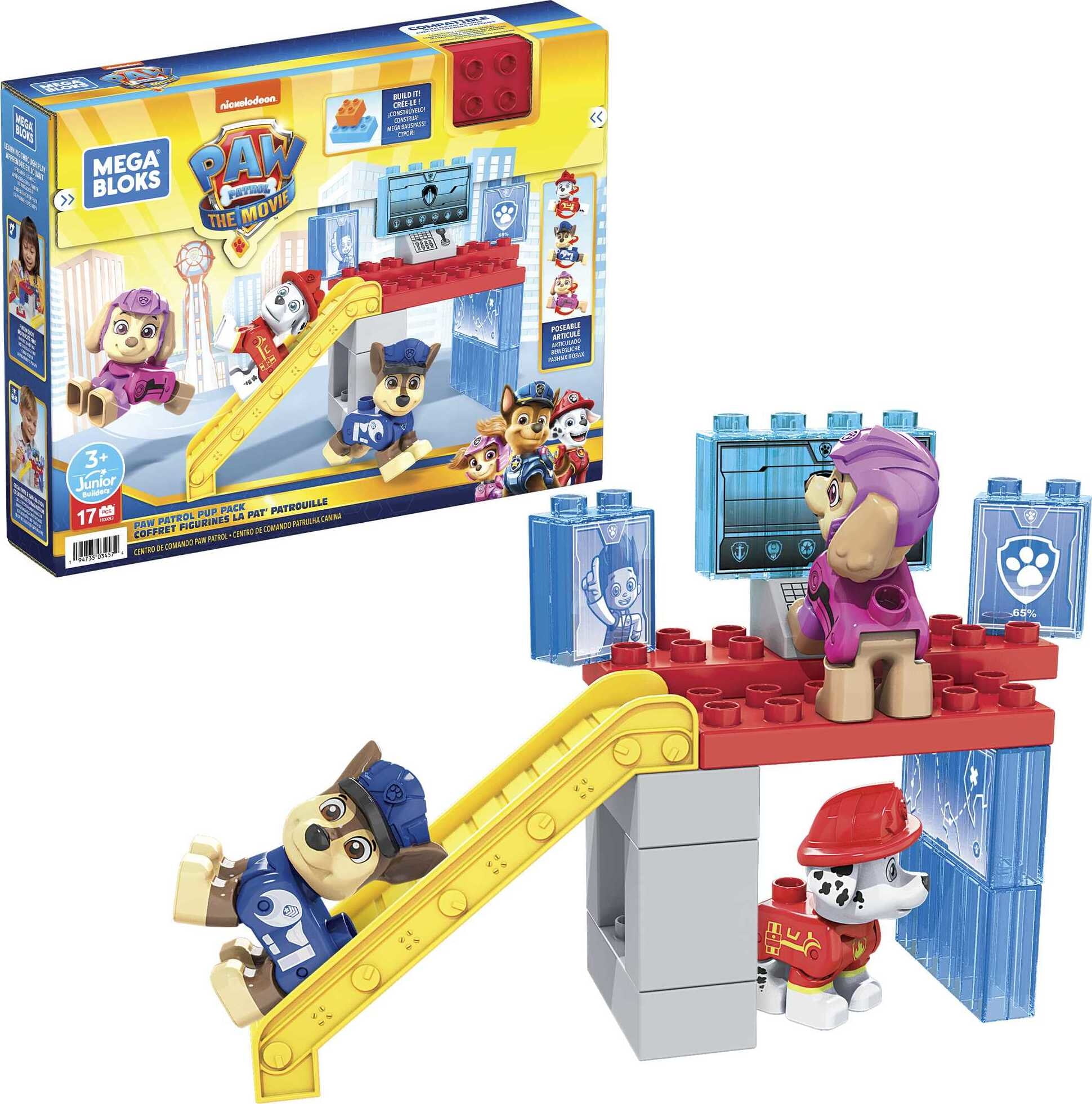 Mega Bloks PAW Patrol Pup Pack HDX93, Bundle Building Toys for Toddlers