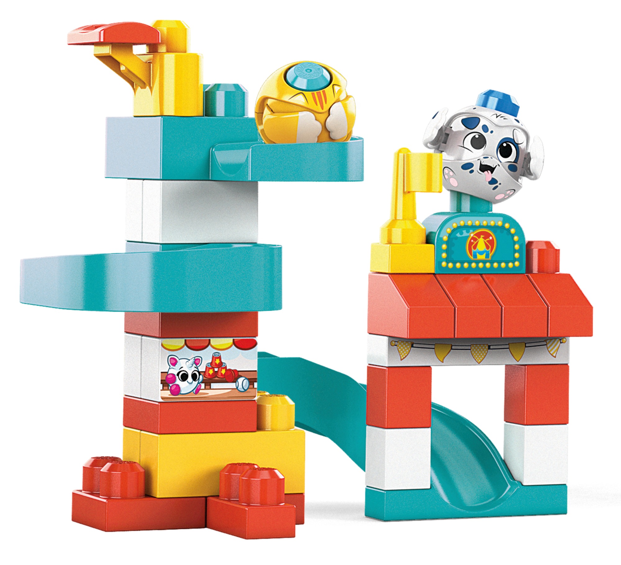Mega Bloks Peek A Blocks Amusement Park with Big Building Blocks, Building Toys for Toddlers (35 Pieces) - image 1 of 7