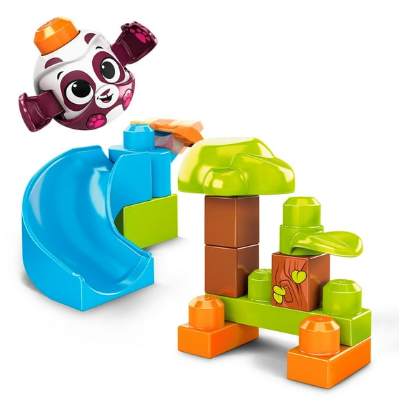 Mega Bloks Peek A Blocks Panda Slide with Big Building Blocks