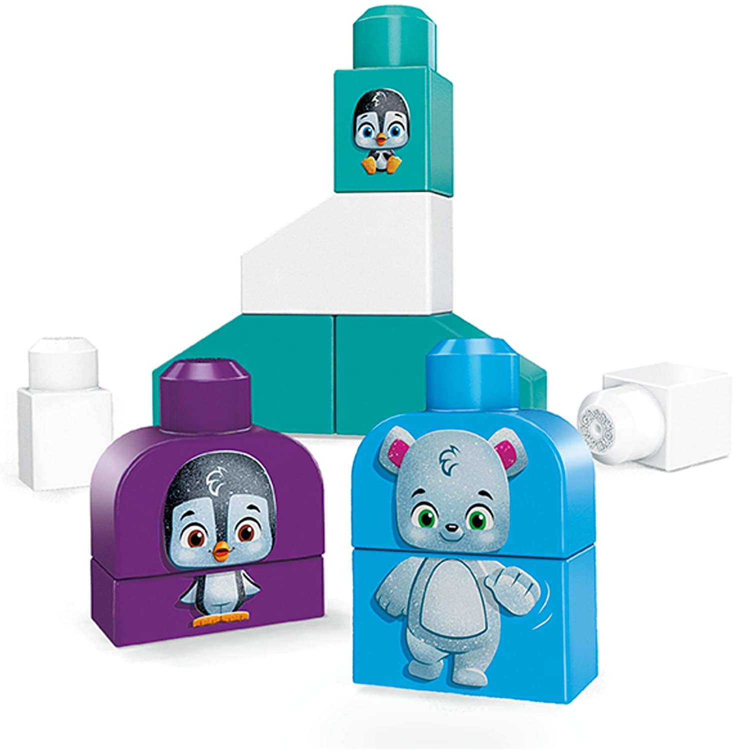 Mega Bloks Polar Friends Preschool Building Set, Plant-Based Blocks