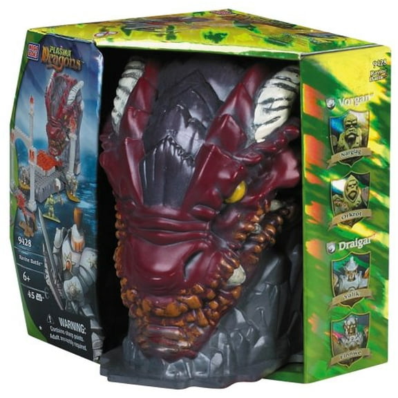 Mega Bloks Ravine Battle Silver Vorgan Helmet Building Set 9428 - 45 Piece